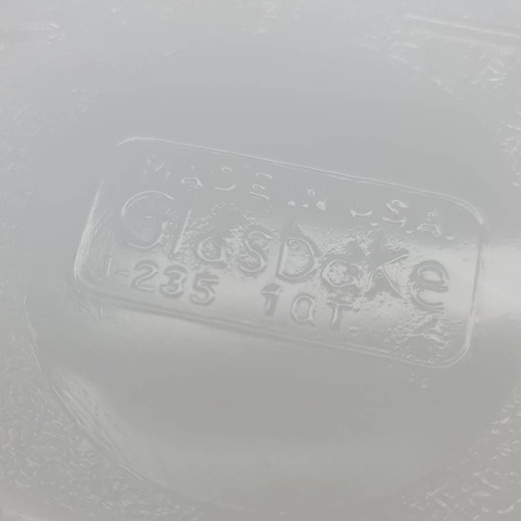 Vintage Glasbake Glass Oval 1Qt Casserole Lid And Metal Carrier Stand Pineapple - Picture 10 of 10